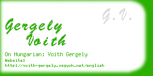 gergely voith business card